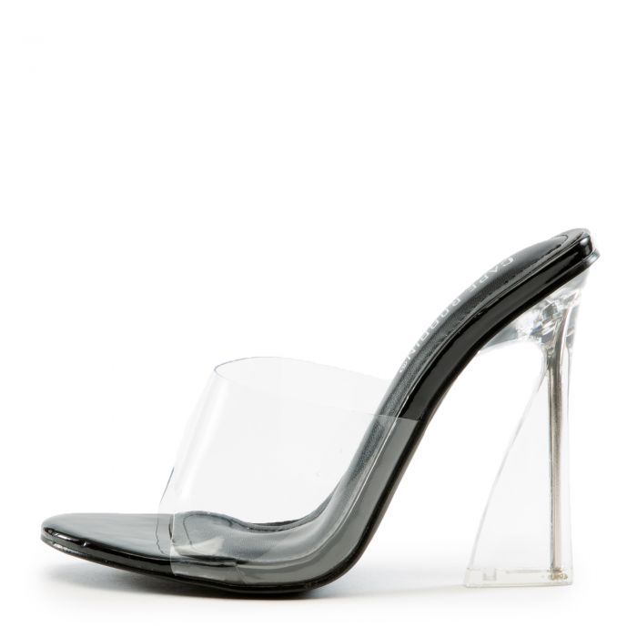 Vikki Clear High Heels Black