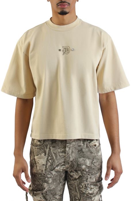 Illusions Cropped T-Shirt  Khaki