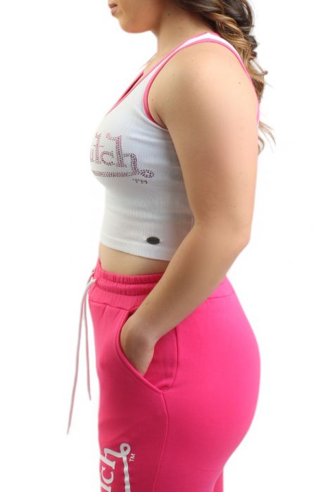 Baby Cropped Top White/Pink