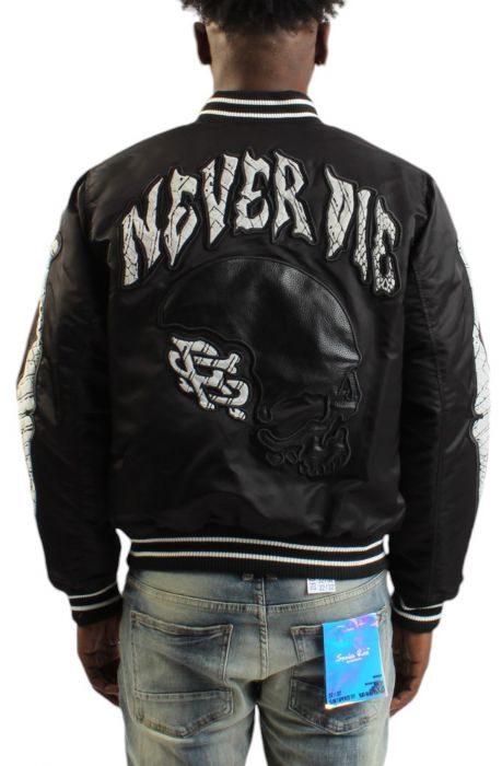 Stadium Satin Jacket Black