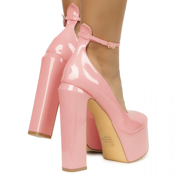 Violet Chunky Platform High Heel Pink