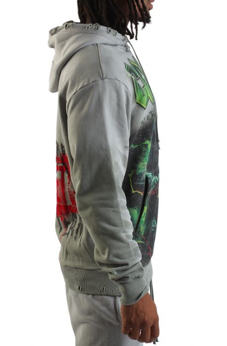 Caution Not So Quiet Ghost Rider Hoodie  Moss Green