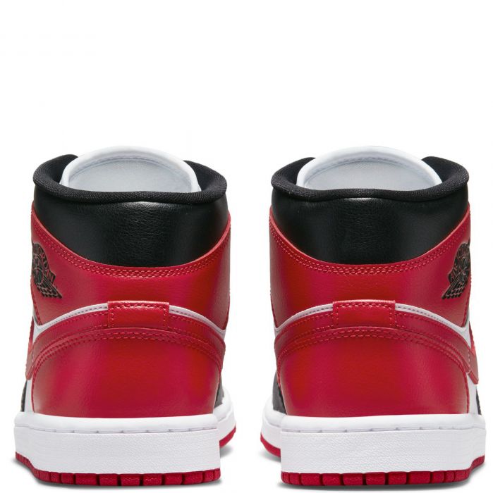 Air Jordan 1 Mid Black/Gym Red-White