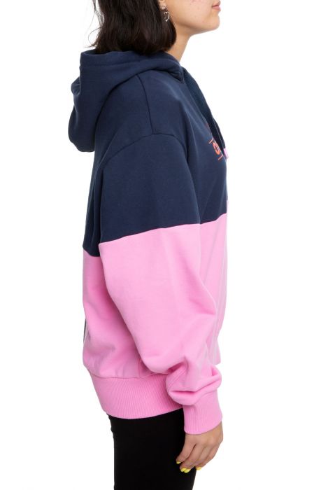 Check Piece Hoodie Dress Blue Checkwork