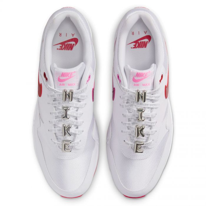 Air Max 1 Premium White/University Red-Playful Pink