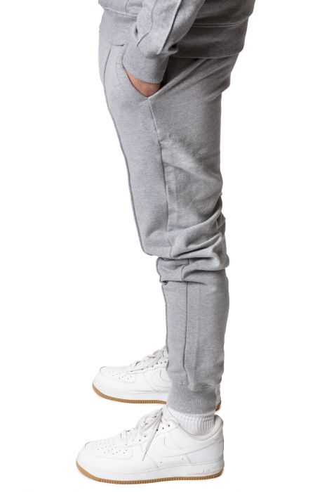 Pintuck Jogger Heather Grey