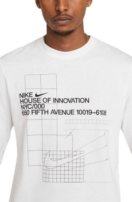 NIKE Sportswear Grid Long Sleeve Tee CU3568 100 - Shiekh