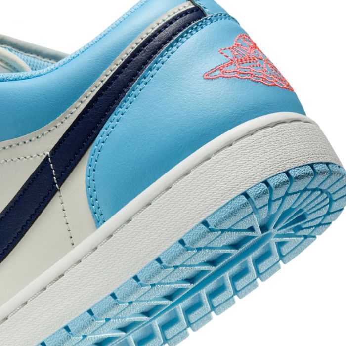 Air Jordan 1 Low Sail/Blue Void-Blue Chill-Hot Lava