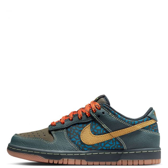 Grade-School Nike Dunk Low BG Seaweed/Ochre-Cargo Khaki-Green Abyss