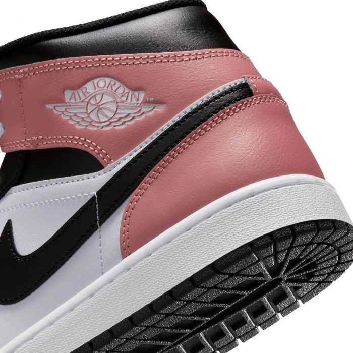 Air Jordan 1 Mid White/Black-Rust Pink
