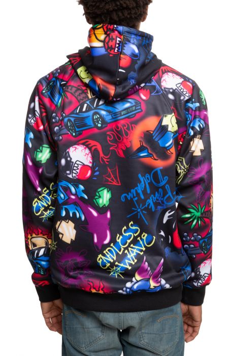 PINK DOLPHIN Airbrush Hallucinations Hoodie PS12004HAHBL - Shiekh