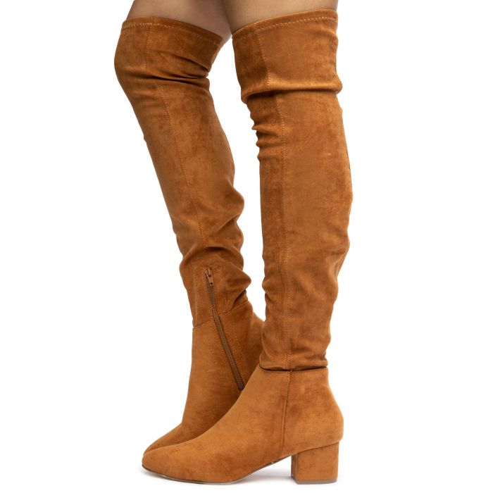 INTOUCH FOOTWEAR Wynter-1 Over the Knee Boots WYNTER-1-TANSU - Shiekh