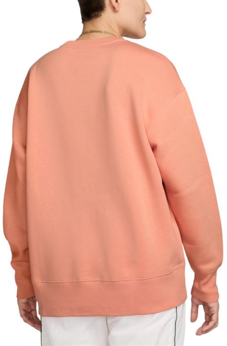  Phoenix Fleece Oversized Crew-Neck Sweatshirt Apricot Agate/Sail