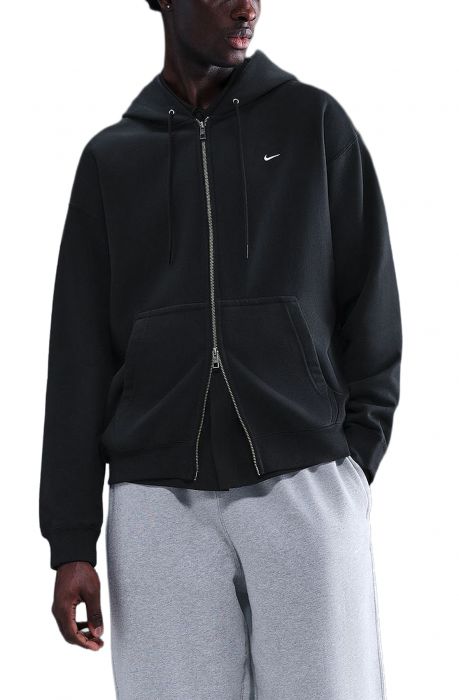  Solo Swoosh Full-Zip Fleece Hoodie Black/Black/White
