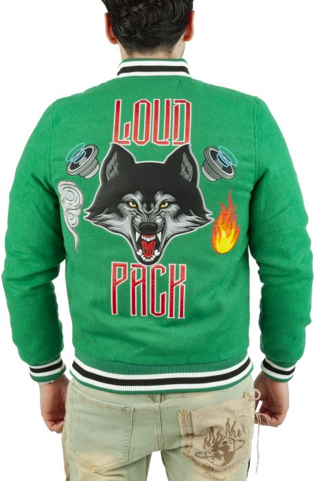 Loud Pack Varsity Jacket Green/Black