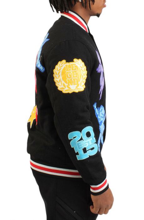 Cherub Rock Varsity Jacket Black