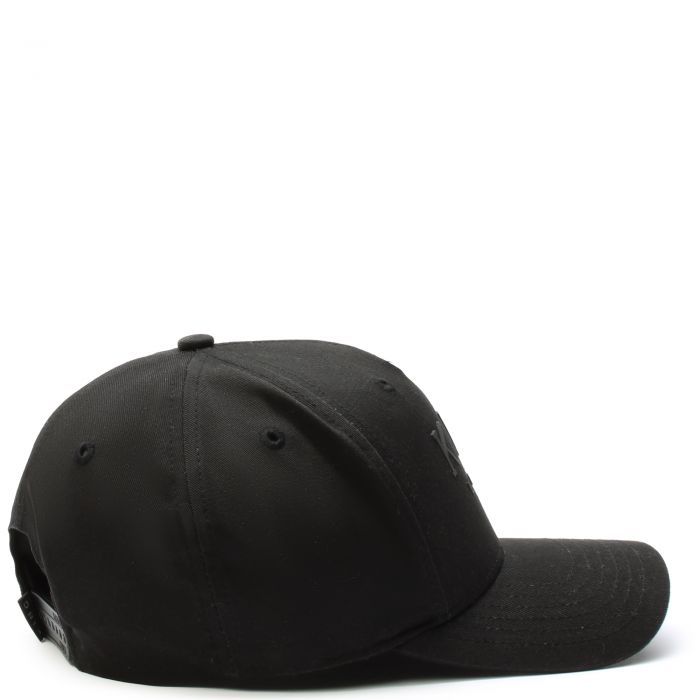Poplar Curved Peak Cap - Black Black