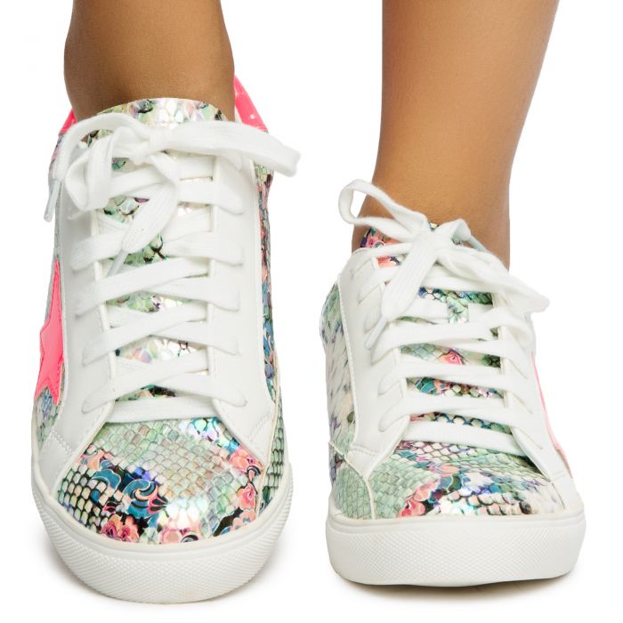 Dale Animal Print Sneakers Fuchsia