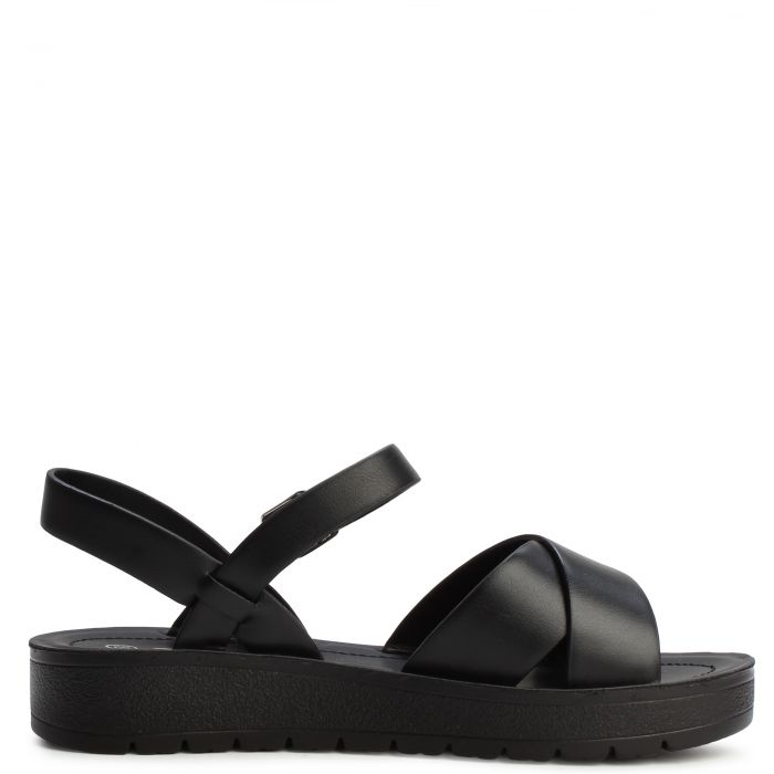 FD Chester Flat Sandal  Black