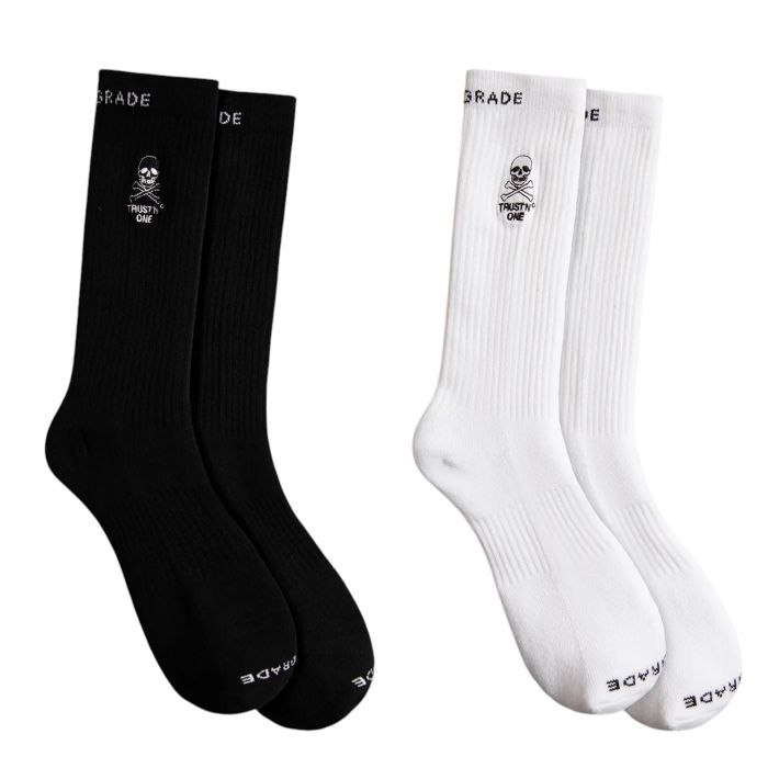 TRUST NO ONE MULTI PACK CUSHIONED CREW white Back