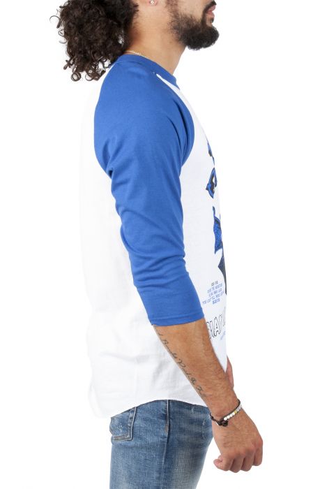 Diary Of A Madman Raglan Tee White/Black/Blue