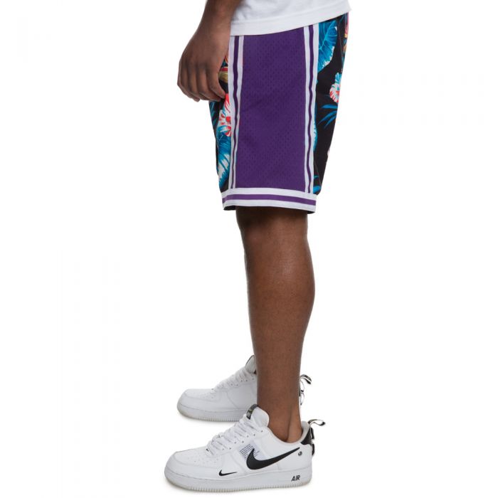 lakers floral shorts