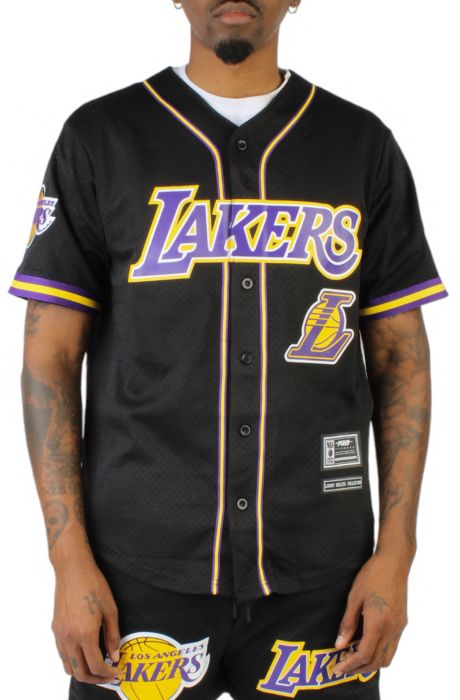 Lakers Baseball Jersey  Black
