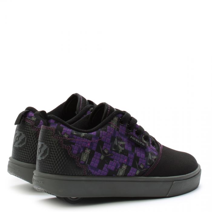 Grade School Minecraft Heelys Black/Purple