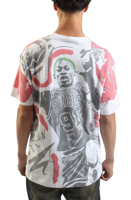 NBA Showstopper Chicago Bulls Dennis Rodman T-Shirt  Multi-white
