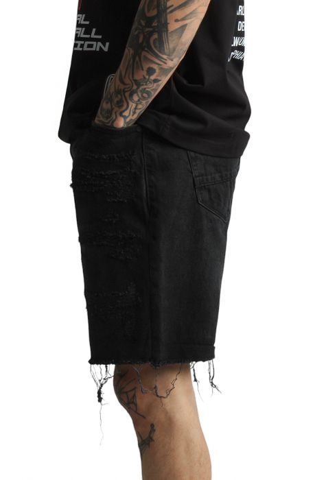 Shadow Denim Shorts Black