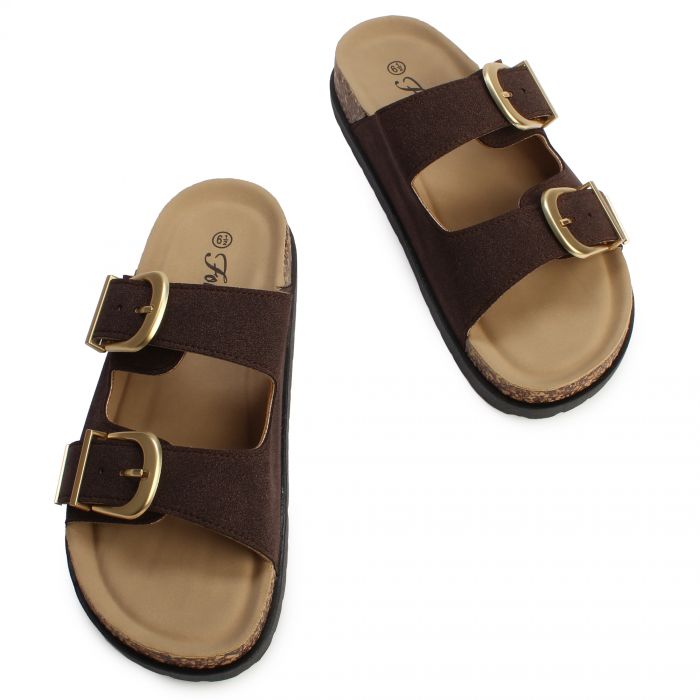 Ash-63 2-Buckle Sandal Brown