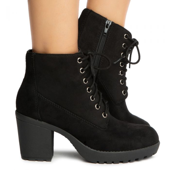 SHIEKH Second-S Lace Up Booties FD SECOND-S-BLK - Shiekh