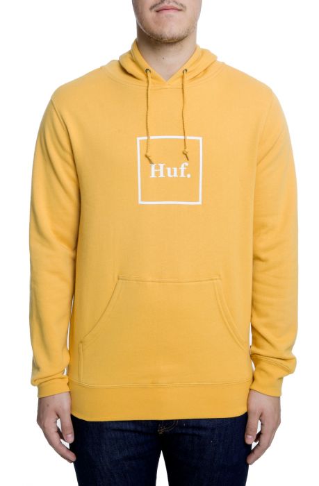 The Box Logo Pullover Hoodie in Mineral Yellow Yellow