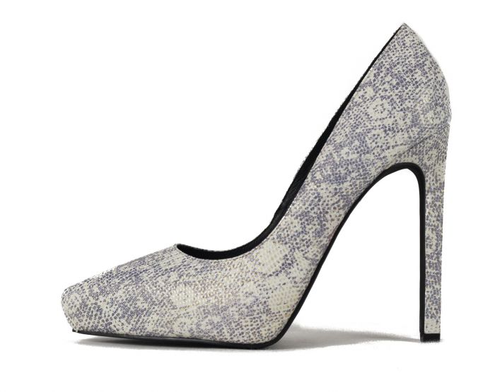 Jeffrey Campbell: Ouzel Grey Gold Snake High Heels GREY/GOLD