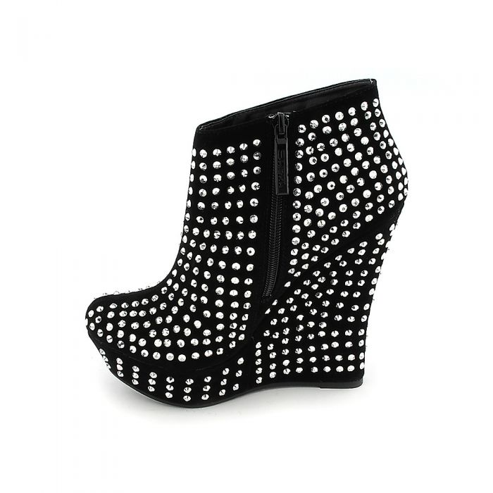 Studded Platform Dress Shoe 011 Black/Silver Black/Silver