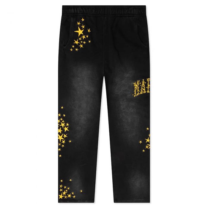 Galaxy Arc Open Bottom Sweatpants  Pirate Black
