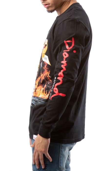Ride Or Diamond Long Sleeve Tee Black