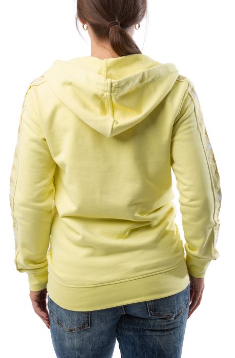 222 Banda Durby Zip Hoodie Yellow Lime/White