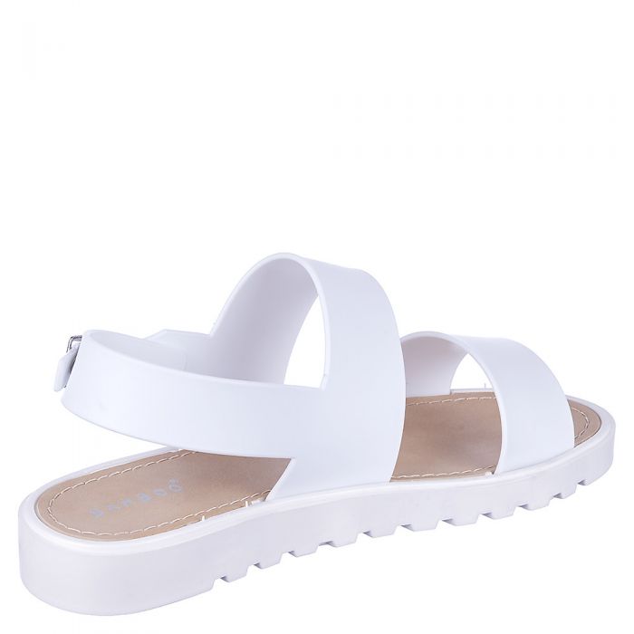 Putter-02 Flat Jelly Sandal White