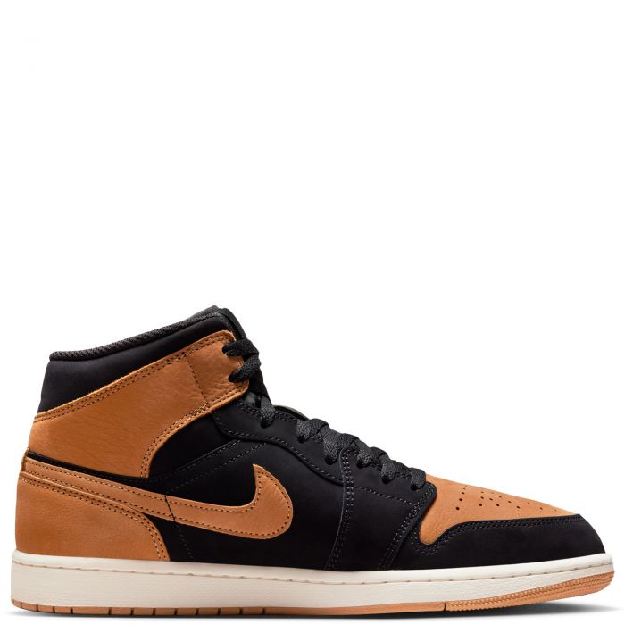 Air Jordan 1 Mid SE Black/Flax-Varsity Red-Sail