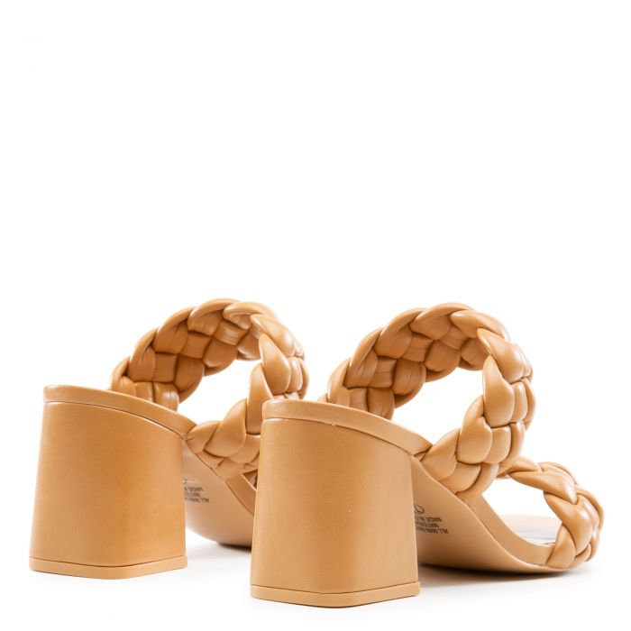 Mostly-S Low Heel Sandals Camel