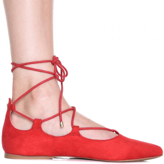 C-LS7297P Lace-Up Casual Shoe Lipstick Red
