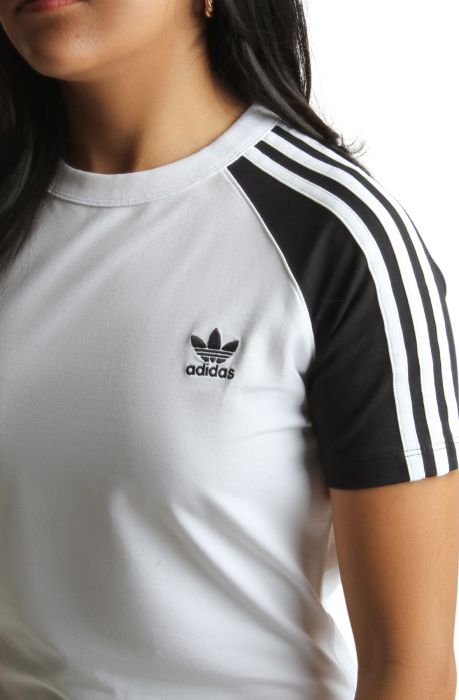 Adicolor 3-Stripes Raglan Short Sleeve Dress White/Black