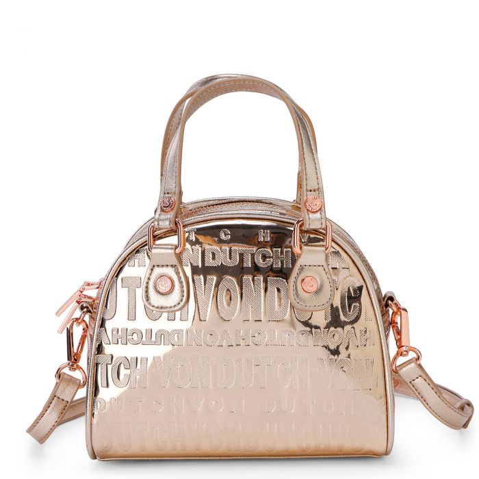 Von Dutch Reflective Bowling Bag Rose Gold