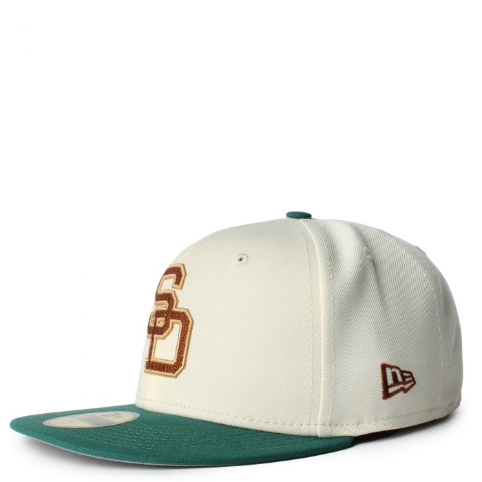San Diego Padres Camp 59Fifty Fitted Hat Beige/Green