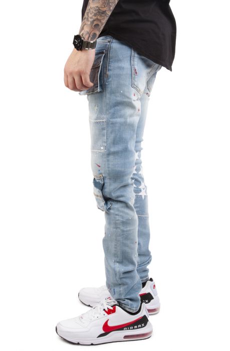 Benjamin Cargo Jeans Light Blue Denim