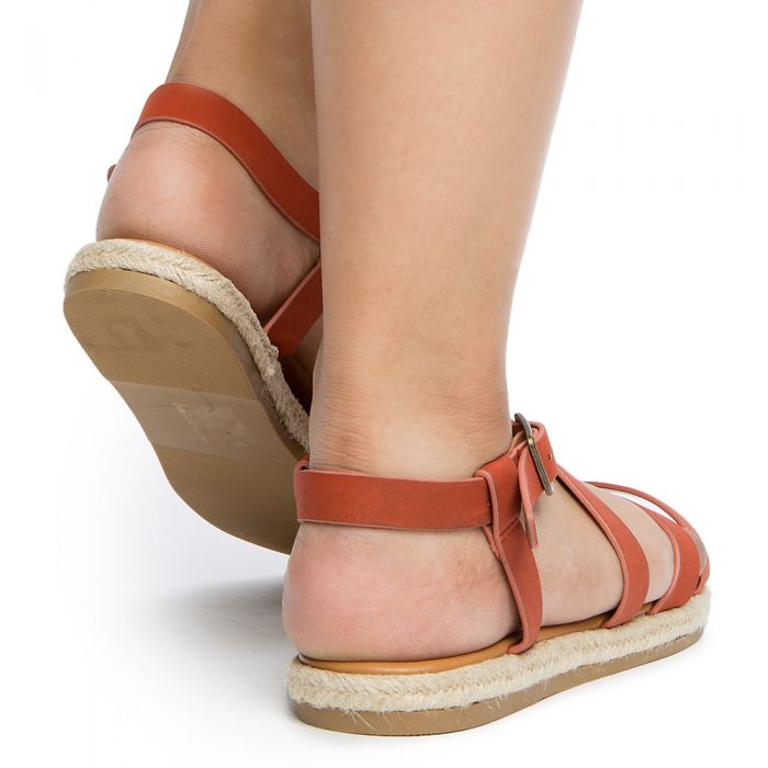 Women's Strappy Sandal DARK ORANGE