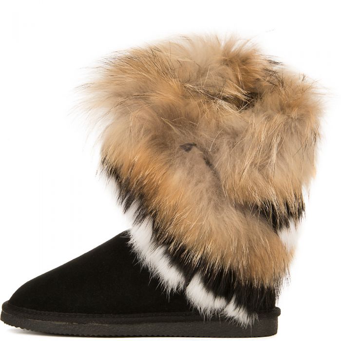 CAPE ROBBIN Women's Giselle-KLH-1 Fur Boot GISELLE-KLH-1/BLACK - Shiekh