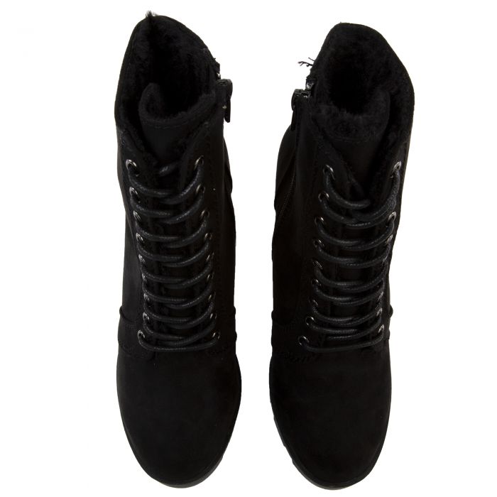 Pilate-05 Ankle Heel Booties Black