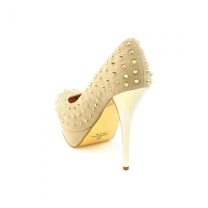 Womens Flora Taupe PU/Gold